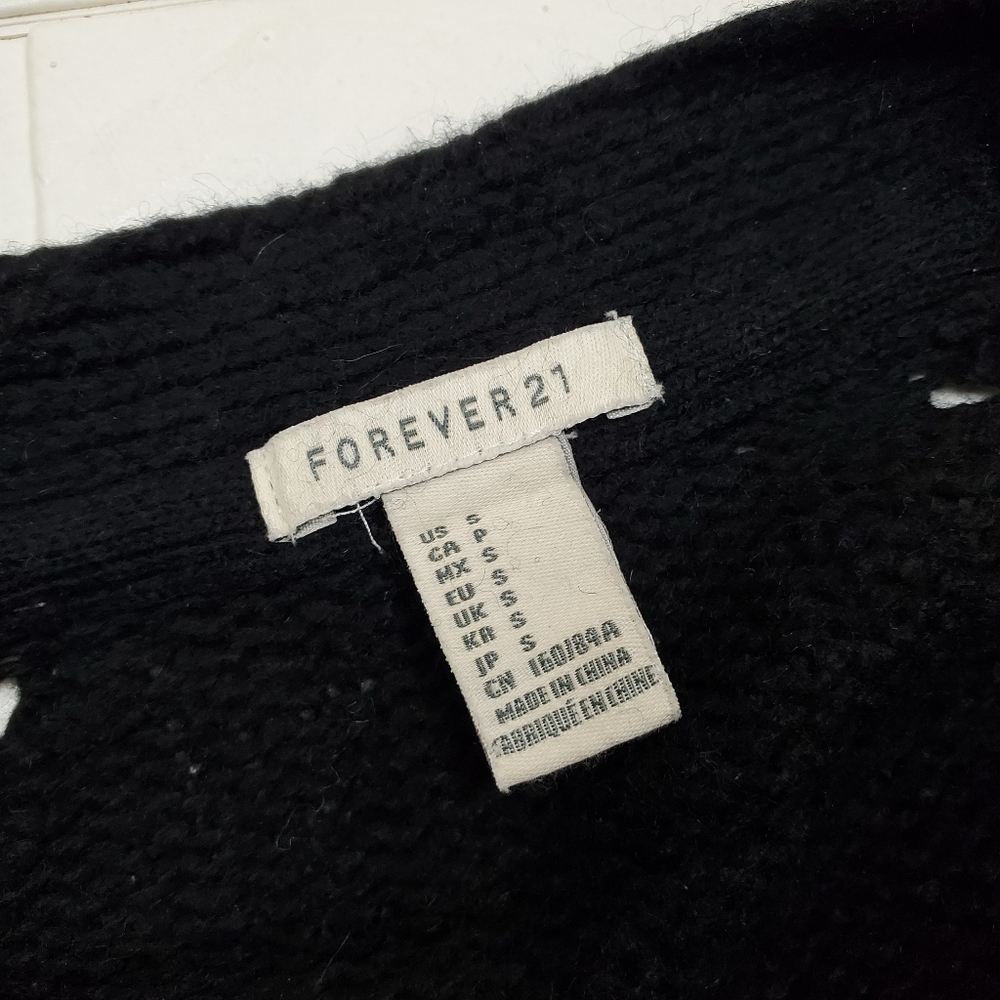 forever 21 small black cardigan - Picture 7 of 8